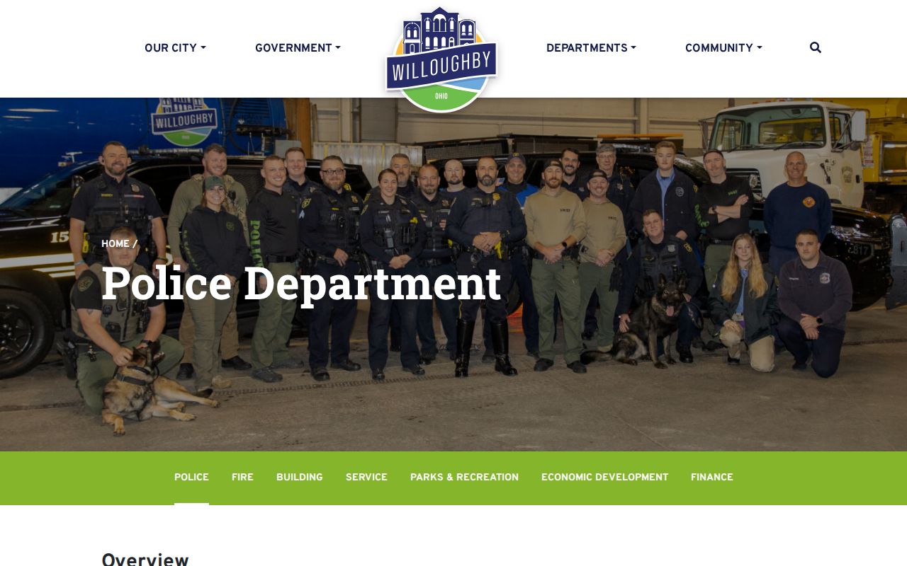 Willoughby Police official records source for city arrest records